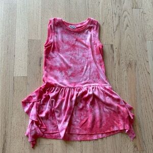 Splendid tie dye dress with side ruffle